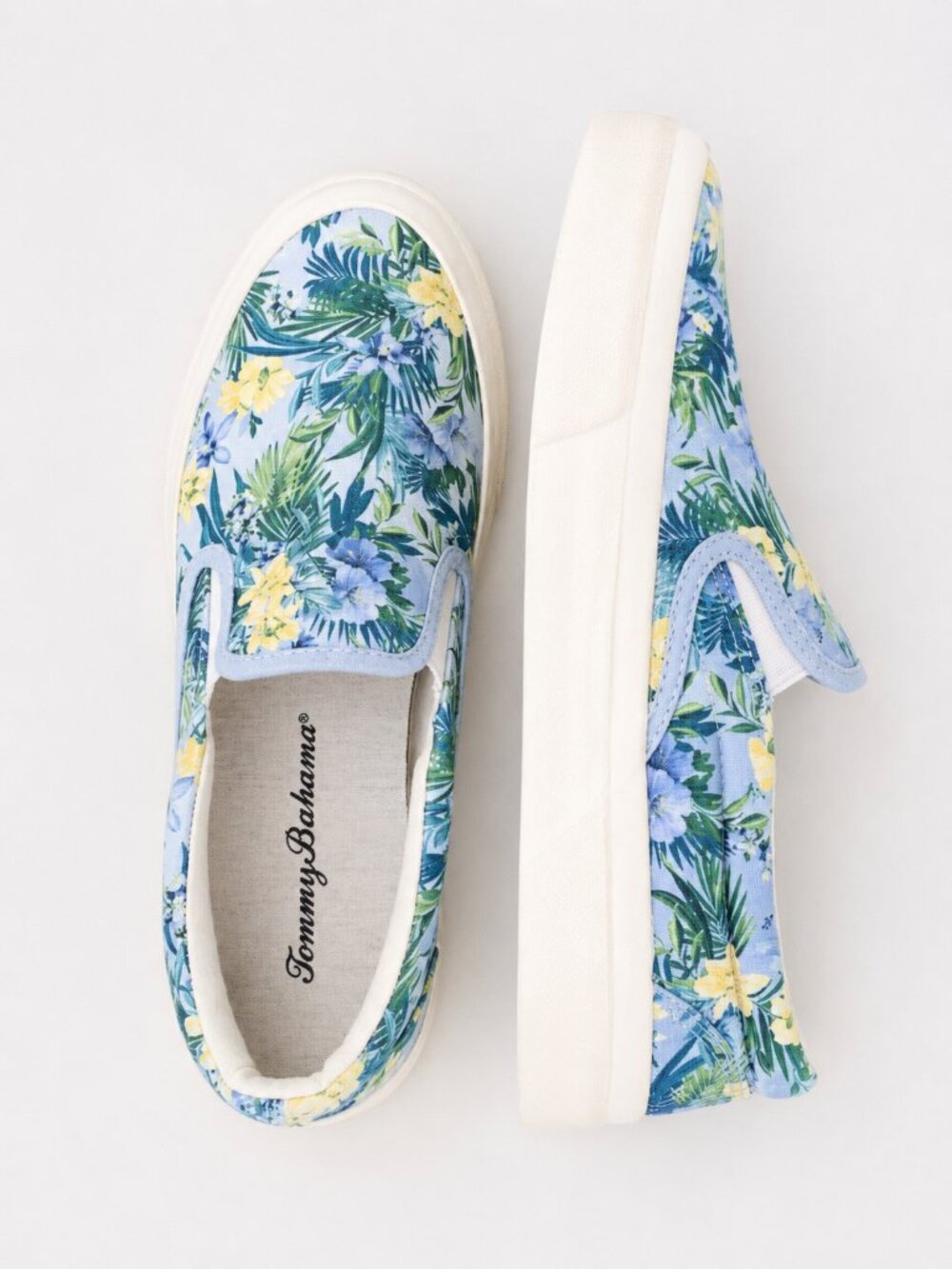 Tommy Bahama Tropical Floral Beach  Slip-On Sneakers Coastal Resort Shoes 8.5
